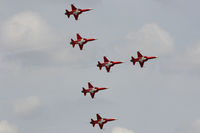 J-3081 @ EGVA - RIAT 2014, F-5E Tiger II, Patrouille Suisse, led by, Lt Col Daniel Hosli in Tiger 0. - by Derek Flewin