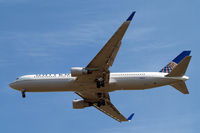N674UA @ EGLL - Boeing 767-322ER [29242] (United Airlines) Home~G 02/07/2014. On approach 27R.
