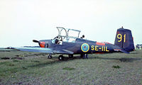 SE-IIL @ EKVJ - Saab S.91B Safir [91-211] Stauning~OY 05/06/1982. From a slide.