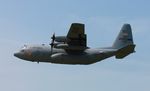 92-3287 @ KAXN - Lockheed C-130H Hercules from the Minnesota Air National Guard climbing out after doing a low approach to runway 13.