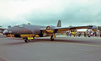 WK127 @ EGVI - English Electric Canberra TT.18 [R3/EA3/6641] (Royal Air Force) RAF Greenham Common~G 23/07/1983 From a slide. - by Ray Barber