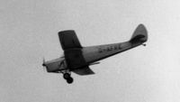 G-AFRE @ LOZ - DH87B Hornet Moth ZS-ANN ritratto in volo sopra l'aerodromo di Broxbourne nel 1950 - by Sconosciuto