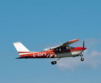 G-OSFS @ EGEO - Getting its unusual gear up after taking-off from Oban Airport. - by Jonathan Allen