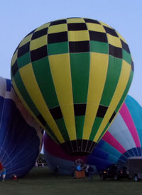 N2091G - Preparing for the 2014 Western PA Balloon Festival light up night - by Arthur Tanyel