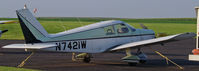 N7421W @ KCWI - Sitting tied down at the Clinton Airport - by Floyd Taber