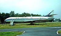 F-BHRO @ LFRA - Sud Aviation SE.210 Caravelle III [041] (Air France) Angers-Avrille~F 19/09/1982. From a slide.