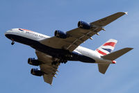G-XLEF @ EGLL - Airbus A380-841 [151] (British Airways) Home~G 02/07/2014. On approach 27R. - by Ray Barber