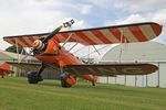 SE-BOG @ X5FB - Boeing B75N-1 Stearman prior to a wing walking performance at the 2014 Sunderland Air Show. Fishburn Airfield, July 2014. - by Malcolm Clarke