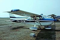 PH-DVW @ EHHV - R/Cessna FR.172H Rocket [0342] Hilversum~PH  29/08/1976. From a slide.