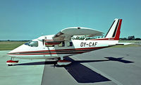OY-CAF @ EKRK - Partenavia P.68B Victor [196] Copenhagen-Roskilde~OY 07/06/1982. From a slide. - by Ray Barber