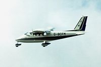 G-BCFM @ EGLF - Partenavia P.68B Victor [19] Farnborough~G 08/09/1974. From a slide. - by Ray Barber