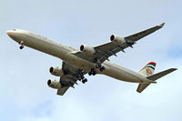 A6-EHF @ EGLL - Airbus A340-642 [837] (Etihad Airways) Home~G 15/08/2009. On approach 27R.