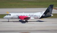 N343AG @ FLL - Silver Saab 340