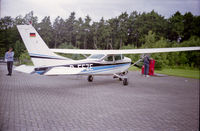 D-EFZE - A Cessna 182H used for paradropping in Germany. (sorry, old picture scanned from negative. Can't remember wich airfield.) - by Mabogey
