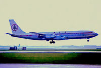 OD-AFB @ EGLL - Boeing 707-384C [20224] (MEA Middle East Airlines) Heathrow~G 15/05/1972 Landing 28R Not the best of colouring. Date approximate. From a slide.