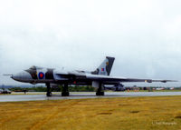 XL443 @ EGVI - Scanned from a print, XL443 taxies for display at the International Air Tattoo (it didn't have the 'Royal' prefix then) at Greenham Common, Berkshire 1979 - by Clive Pattle