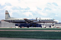 HA-MOE @ EGLL - Ilyushin Il-18V [182005505] (Malev- Hungarian Airlines) Heathrow ~G 01/07/1970. About to touch down 28R. Date approximate. From a slide. - by Ray Barber