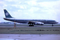 PH-DCU @ EGLL - Douglas DC-8-55 [45859] (KLM Royal Dutch Airlines) Heathrow~G 01/06/1970. Departing 28R. Date approximate. From a slide.