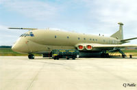 XV231 @ EGQK - Scanned from print - Nimrod MR.2 XV231 on the ramp at RAF Kinloss EGQK Feb '96 - by Clive Pattle