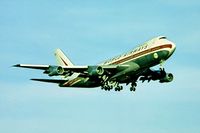 N747WA @ EGKK - Boeing 747-273C [20651] (World Airways) Gatwick~G 01/07/1974. From a slide. - by Ray Barber