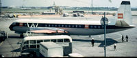 G-APEF @ LHR - Vickers Vanguard c 1963 at Heathrow, apparently loading up for flight to a UK destination. - by timstuart
