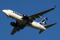 YR-BGF @ EGLL - Boeing 737-78J [28440] (TAROM) Home~G 31/01/2011. On approach 27R.