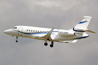 G-LSMB @ EGFF - Jersey based, Aviation Beauport Ltd, Dassault Falcon 2000EX, seen departing runway 30 at EGFF en-route to Bournemouth.