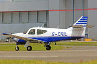 G-CRIL @ EGFF - Cardiff based, Commander, seen shortly after landing on runway 30.