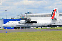 OO-VLP @ EGFF - London City based, Fokker F50, call sign City Ireland 01B, seen landing on runway 30 at EGFF, out of Edinburgh.