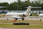 N393BV @ EGGW - 2010 Bombardier BD-700-1A10, c/n: 9385 at Luton - by Terry Fletcher