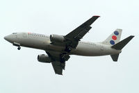 YU-ANI @ EGLL - Boeing 737-3H9 [23416] (JAT Airways) Home~G 20/01/2011. On approach 27R. - by Ray Barber
