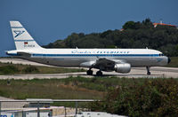 D-AICA @ LGSK - JSI Skiathos Greece 16.8.14.Taxi out after chage
of all 4 main wheel`s. - by leo larsen
