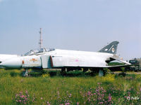 ZE353 @ EGMH - Scanned from print - Phantom F-4J(UK) ZE353/9083M in use at the Fire Training Centre at RAF Manston - by Clive Pattle