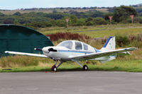 G-PUPP @ EGFH - Newly arrived Swansea resident Pup, seen parked up by the hangar. - by Derek Flewin