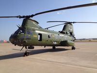 153369 @ KFTW - HMX-1 CH-46E @ Meacham International Airport, 8/21/14. - by Jim Hodgson