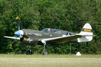 F-AZKU @ LFFQ - Curtiss P-40N Warhawk, La Ferté-Alais Airfield (LFFQ) Air Show 2012 - by Yves-Q