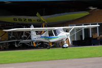 G-KFCA @ EGBP - Kemble based, Ikarus, seen outside its' hangar at EGBP.