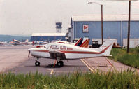 N6054N @ KHEF - Beech Musketeer at Manassas VA, just arrived from San Francisco - by R. Morris