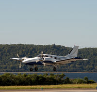 N424XC @ EGEO - About to land on Runway 19, Oban Airport. - by Jonathan Allen