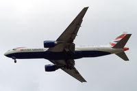 G-YMMK @ EGLL - Boeing 777-236ER [30312] (British Airways) Home~G 09/06/2010. On approach 27R. Wears Keeping The Flag Flying titles on the upper rear fuselage. - by Ray Barber