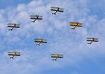 G-AXXV @ EGKA - The Tiger Nine Formation Display Team - enjoying near perfect conditions at the superb 25th Anniversary RAFA Shoreham Airshow. (Sadly, one short.)
