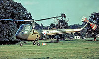 G-AWSV @ EGTH - Saunders Roe Skeeter AOP.12 [S2/5107] (Maj. M Somerton-Rayner) Old Warden~G 30/06/1974. From a slide. - by Ray Barber