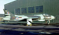 XF974 @ EGDX - Hawker Hunter F.4 [HABL003129] (Royal Air Force) RAF St. Athan~G 20/09/1975. From a slide. - by Ray Barber