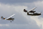 G-PDOG @ EGMJ - in formation with G-ASCC and N4956C at the Little Gransden Airshow 2014 - by Chris Hall