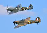 MK356 @ EGTH - 45. The superb BBMF pair in display mode at the glorious Shuttleworth Pagent Airshow, Sep. 2014.