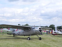 N3458V @ BEDT - Schaffen Diest Oldtimer Fly Inn , Belgium, Aug 2014 , cs LC-126A 
USAFs 07159 , , Cessna 195 , - by Henk Geerlings