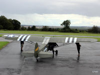G-BWEZ @ EGPJ - Being manhandled at Glenrothes - by Clive Pattle