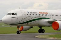 F-HGNT @ LFPB - Airbus A320-211, Electrical Green Taxiing Sytem  is used to taxiing, developed by EGTS International (Safran / Honeywell). The APU is used to power motors on the main wheels. Paris-Le Bourget air show 2013 - by Yves-Q