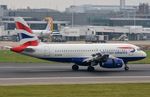 G-EUOB @ EGLL - BA A319 comming to a stop - by FerryPNL