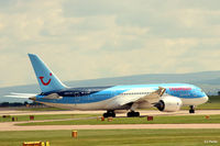 G-TUID @ EGCC - Taxi in the sunshine - by Clive Pattle